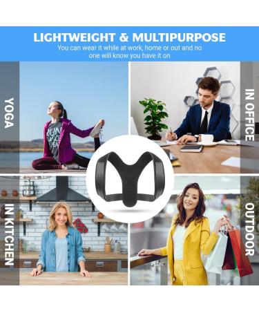 Smasaa Trading Posture Corrector for Women and Men - Comfortable Upper Back Brace for Improved Posture - Adjustable Back Straightener in Black - Buy Online on GoSupps.com