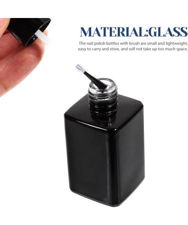G n rique Lot de 6 Flacons en Verre pour Vernis Gel 15 Ml Carr Noir avec Pinceau Int gr Rechargeables Compacts et tanches pour Usage Professionnel et Voyage - Buy Online on GoSupps.com