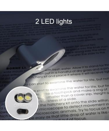 Tovmekdjn 40 Times Double LED Lamp Folding Magnifying Glass is Suitable for Jade Jewelry Collection and Appreciation Reusable Silver - Buy Online on GoSupps.com