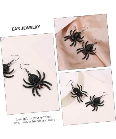 BIUDECO 3 Pairs Spider Eardrops Black Earrings for Men Women - Vintage Halloween Party Supplies - Buy Online on GoSupps.com