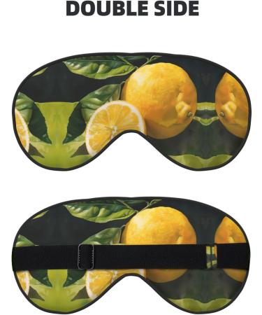 Lemon Fruit Print Double-Sided Eye Mask | Soft Light Blocking Sleep Enhancer | International Shipping Available - Buy Online on GoSupps.com