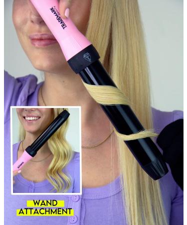 Trademark Beauty Mood 3-in-1 Interchangeable Iron Styling Kit - Curling Iron, Hair Waver, Curling Wand - Adjustable Temperature Hair Styling Tool - 1.25 Inch Barrel - Buy Online on GoSupps.com