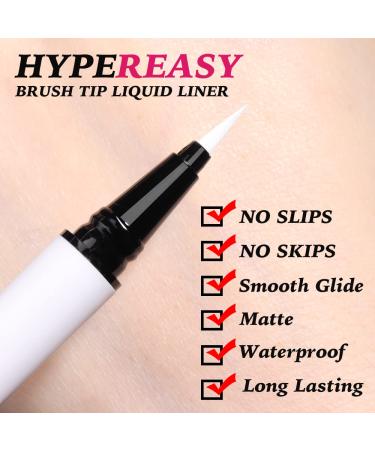 FAEYLI MAKEUP White Waterproof Liquid Eyeliner Pen - Ultra-Fine Felt-Tip, Quick Drying Formula 0.21 Fl. Oz - Buy Online on GoSupps.com