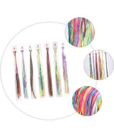 minkissy 7 Sets Colored Hair Rope Braided Hair Scrunchies Ties Ribbon Elastic Hair Ropes Hair Tinsel Ribbon for Hair Hiphop Hair Tie Braid Headdress Molding Line Hip Hop Child Polyester - Buy Online on GoSupps.com