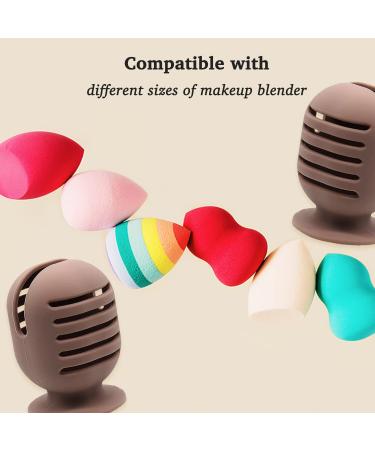 ELESDA Silicone Makeup Sponge Holder - Travel Friendly Beauty Blender Stand in Khaki - Buy Online on GoSupps.com