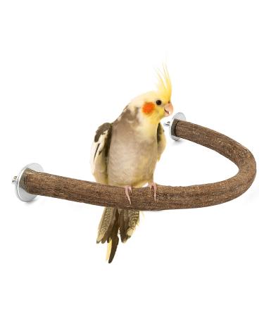 Rypet Parrot Bird Natural Wood Stand Perch Swing, U Shape Large