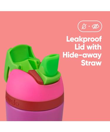 Owala Kids Flip Insulated Stainless-Steel Water Bottle with Straw and Locking Lid 14-Ounce Pink/Purple (All The Berries) 1-Pack Pink & Purple - Buy Online on GoSupps.com