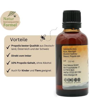 Beekeeper Propolind Propolis Solution 50ml Bottle Water Soluble - Buy Online on GoSupps.com