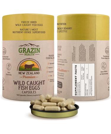 GRAZIN HEALTH Cardio & Performance Bundle | Whole-Food Heart Capsules + Fish Eggs + Grass-Fed Collagen | Omega-3 DHA & EPA Fish Roe and Bovine Organ Supplements | Clean Daily Wellness Support - Buy Online on GoSupps.com
