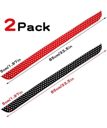 Red Polka Dot Rockabilly Forehead Straps for Women | 2-Piece Bow Wire Headband - Retro Hair Accessories & Perfect Gift for Girls - Buy Online on GoSupps.com