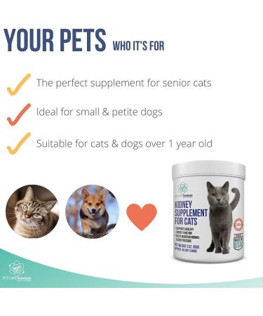 PET CARE Sciences Approx 90 Servings Cat Kidney Support Chews Feline Kidney Restore Renal Cat Treats Cats Kidney Support Supplement Urinary Tract Irritations Control for Cat - 3 Oz - Buy Online on GoSupps.com