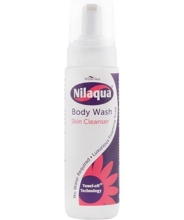 Nilaqua Rinse Free Body Wash Foam | Full Body Cleansing Foam for Elderly and Hospital Care | Wipe Away Cleanser | No Water Required | Aerosol Free 200ml - Buy Online on GoSupps.com