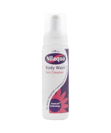 Nilaqua Rinse Free Body Wash Foam | Full Body Cleansing Foam for Elderly and Hospital Care | Wipe Away Cleanser | No Water Required | Aerosol Free 200ml