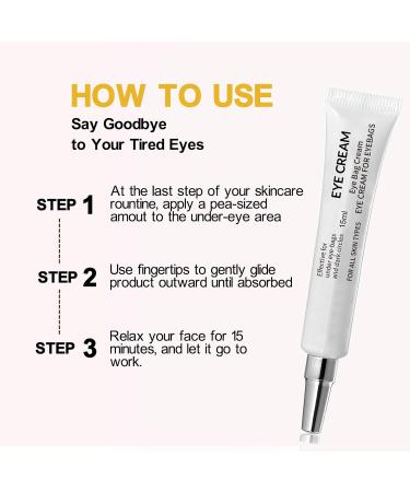 lymznus Caffeine Eye Cream for Dark Circles Under Eye Cream for Puffiness and Bags Eye Cream Anti Aging for Men Women Reduce Wrinkles Fine Lines Suitable for All Skin Types 0.5 fl.oz - Buy Online on GoSupps.com