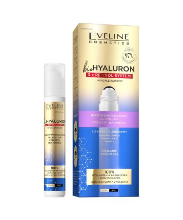 Eveline Cosmetics BioHyaluron 3 x Retinol Anti-Wrinkle Eye and Eyelid Roll-o-Gel 15 ml