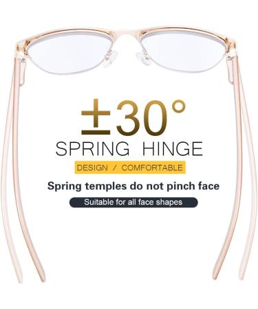 Progressive Multifocus Reading Glasses - Computer Blue Light Blocking for Men & Women - No Line Multifocal Readers with Spring Hinge - Bronze 3.0x - Buy Online on GoSupps.com