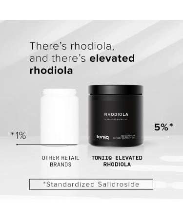 Toniiq Triple-Strength Rhodiola Rosea 600mg - 120 Capsules with 5% Salidroside Extract - Highly Purified & Bioavailable - Buy Online on GoSupps.com