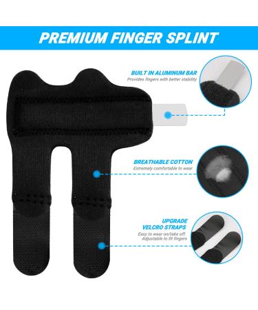 Echify Adjustable Finger Rail - Trigger Finger Protection & Stabilizer for Arthritis & Injuries - Aluminum Support (Black) - Buy Online on GoSupps.com