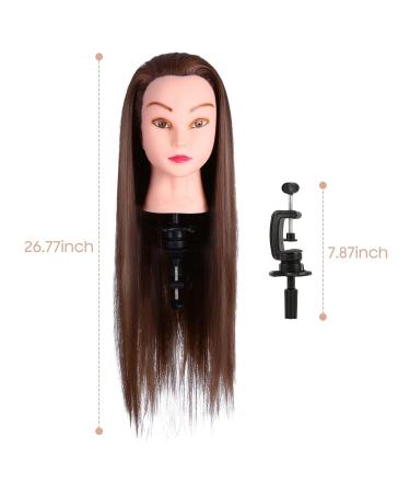 Shop Brown Training Hairdressing Head - Exercise Mannequin with Free Clamp Holder | International Shipping Available - Buy Online on GoSupps.com