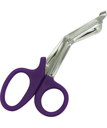 ABE First Aid Tuff Cut Utility Scissors 7.5'' Stainless Steel Medical Bandage Scissors EMT Shears for Emergency Supplies (Purple)