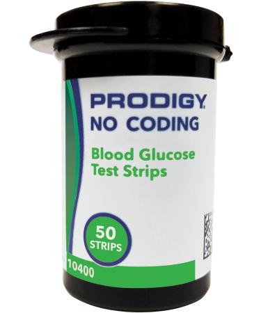 PRODIGY No Coding Blood Glucose Test Strips Box of 50 Strips - Buy Online on GoSupps.com
