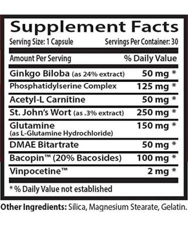 DMAE Liquid - Brain and Memory Booster | 120 Capsules - Enhance Processing Speed, Focus, and Clarity | Memory Support Supplement - Buy Online on GoSupps.com