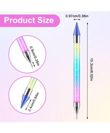 Bewudy 3 Pcs Nail Rhinestone Picker Dotting Pen Set | Dual-ended Wax Pencil Tool for Nail Art DIY Decoration | Jewelry Dotting Pen in Blue Pink Purple - Buy Online on GoSupps.com