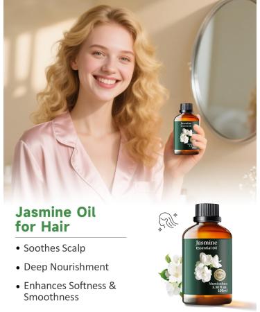 Jasmine Essential Oil Pure Jasmine Oil Mumianhua Nighttime Floral Bliss for Pillow Mist & Luxurious Perfume Bedroom Diffuser & Skin Elixir 3.38 Fl Oz - Buy Online on GoSupps.com
