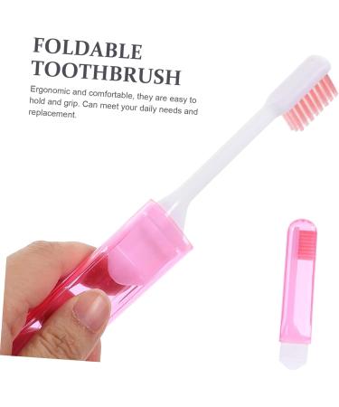 Minkissy Portable Foldable Toothbrush Set - 4 Travel Toothbrushes with Covers Soft Fur Cleaning Brush - Ideal for Daily Use & International Shipping - Buy Online on GoSupps.com