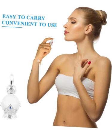 FRCOLOR 1pc Perfume Bottle Women Essential Oil Bottle Scent Perfume Holder Empty Perfume Container Gold Trim Dubai Perfume Liquid Containers Air Travel Empty Bottle Composite Material Vial 9X4X4CM Silver - Buy Online on GoSupps.com