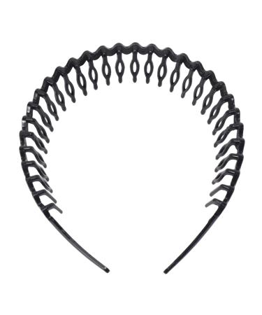 TAVIS TAVIS(R) Plastic Teeth Comb Hairband Hair Hoop Headband Black for Woman