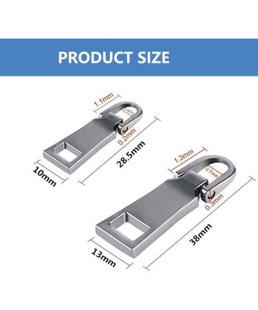 Metal Zipper Pull Replacement - Black Zipper Handle Fixer for Luggage, Suitcase, Backpack, Jacket, Bags, Coat, Boots - Buy Online on GoSupps.com