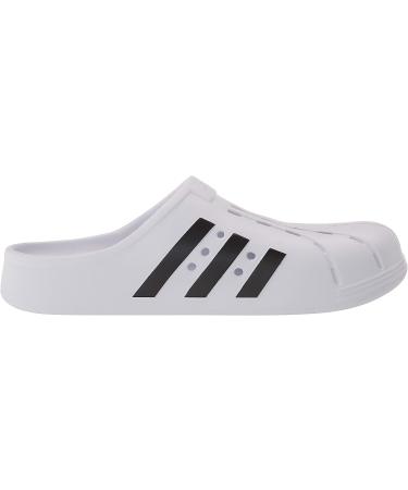 adidas Adilette Clog Slide Sandal - White/Core Black - Size 11 Women/10 Men - Buy Online on GoSupps.com
