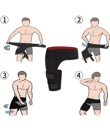Healthy Lab Co Sciatica Brace Hip Groin Stabilizer Groin Wrap for Pain Relief Thigh Compression Sleeve Hip Joint Pain Sciatica Nerve Brace Injury for Men and Women Black - Buy Online on GoSupps.com