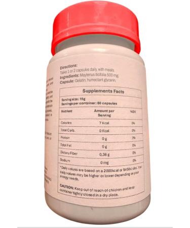 STATUS VERDE - Espinheira Santa 500 MG 120 Capsules (Maytenus icifolia) - Buy Online on GoSupps.com