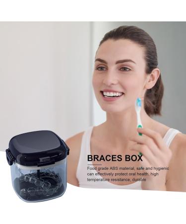 Anulely Mundsichtui Hierarchical Hohlzahn Aligner Etui | Transparent Orthodontic Box with Mirror Brush & Sapphire Blue Design - Food Quality Prosthesis Case - Buy Online on GoSupps.com