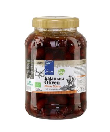 Greek Kalamata Olives Without Stone 900g | Organic Certified | Olives from Greece | Jassas | GR-BIO-15
