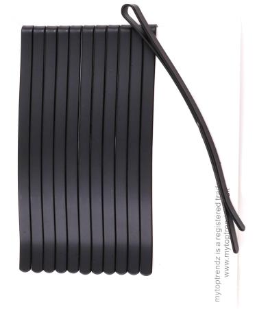 Mytoptrendz Set of 12 Classic Large Hair Clips Durable Metal Matt Black 80mm - Perfect for All Hair Types - Buy Online on GoSupps.com