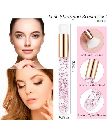 Crystal Lash Shampoo Brushes - 30pcs Purple | Eyelash Extension Cleaning Brush for Deep Cleansing and Nose Pore | Soft Makeup Brush - Buy Online on GoSupps.com