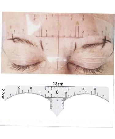 BIUDECO 10pcs Set Microblading Eyebrow Ruler Guide Makeup Stickers Makeup Ruler Tool Make up - Buy Online on GoSupps.com