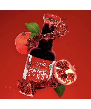 Galil USDA Organic Pomegranate Molasses 12.3oz - 100% Concentrated Juice, No Sugar, Vegan, Gluten-Free, Preservative-Free, Kosher - Buy Online on GoSupps.com