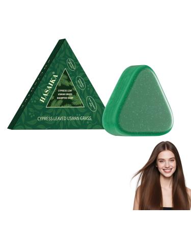 HASAIKA Triangle Shampoo Bar Solid Vegetable Shampoo gently cleanses and softens hair lathers lightly gives off a pleasant scent