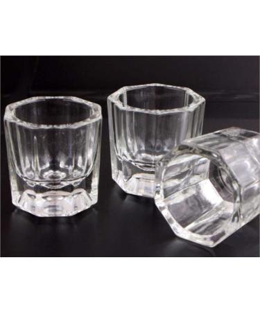 Morechioce Dappen Bowl Set - 2 Transparent Glass Cups for Acrylic Nail Art Styling Tools - Buy Online on GoSupps.com