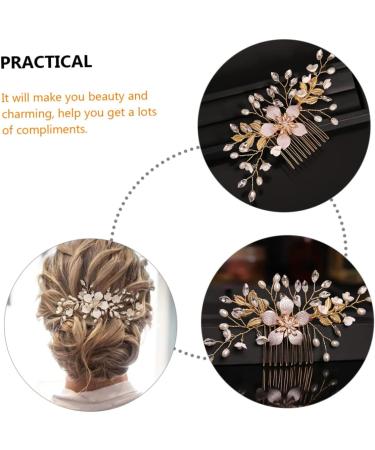 Ipetboom Pearl Hair Comb Crystal Hair Rhinestone Hair Comb Decorative Hair Combs Pearl Headpiece Rhinestone Hair Accessories Wedding Party Hair Pins Styling Hair Manual Hair up Bride Metal - Buy Online on GoSupps.com