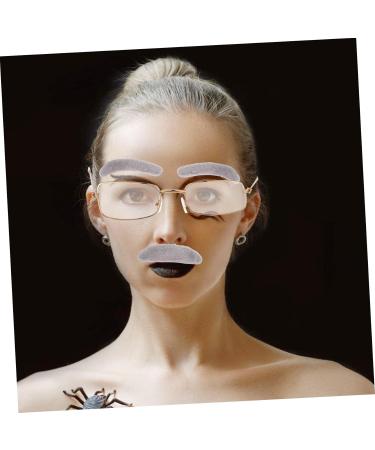 Doitool Halloween Costume Glasses Set - Self-Adhesive Mustache Eyebrows & Beard for Men | Perfect Rabbit Fur Costume Accessory - Buy Online on GoSupps.com