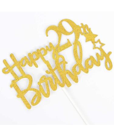 Tenhaisi Gilttery Gold Happy 29th Birthday Cake Topper Cheers to 29 Birthday Party Decoration Birthday Party Decoration - Buy Online on GoSupps.com