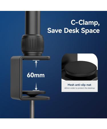 ULANZI Select  - Desk Key Light for Zoom Video - K7 Pro Key Lighting Dimmable 3200K-5600K 15W  CRI 95+ Edge Emitting  Desk Clamp  360° Degree Ball Head Extendable Pole for Streaming Conference - Buy Online on GoSupps.com