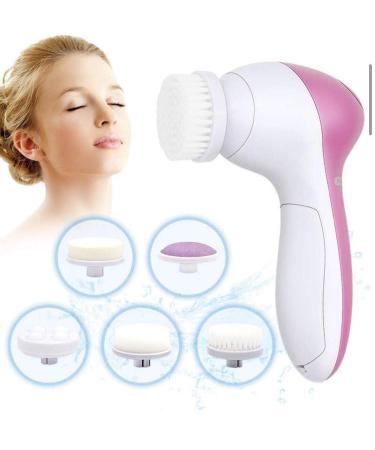 Bji Facial Cleansing 7 Brush with 360 Rotational Head - Waterproof Face Brush Set in Pink - Buy Online on GoSupps.com