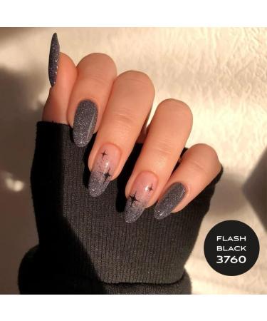 Sincero Salon - Premium UV Gel Nail Polish - Flash Black - Gel Nail Varnish - Nail Art - Long-Lasting High Gloss Wear - Black Gel Nail Polish - Gel Nails - Glitter Gel Nail Polish - Rich Pigment - Buy Online on GoSupps.com