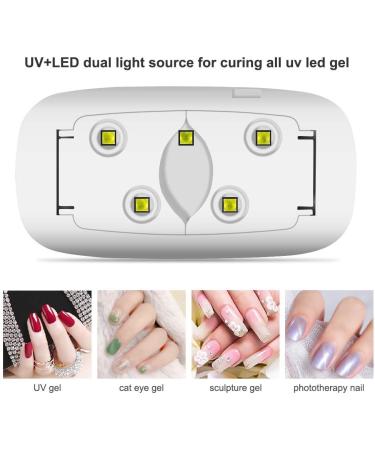 Portable UV LED Mini Nail Lamp for Gel Nails - Pink | 45s/90s Timer Setting & USB Cable Included - Buy Online on GoSupps.com
